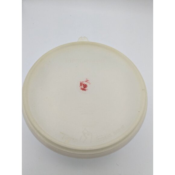Vintage Tupperware Round Food White Container Sheer Lid 271 - Picture 2 of 7